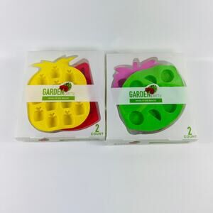 Garden Party Fruit Novelty Ice Cube Molds; Two boxes of two each.